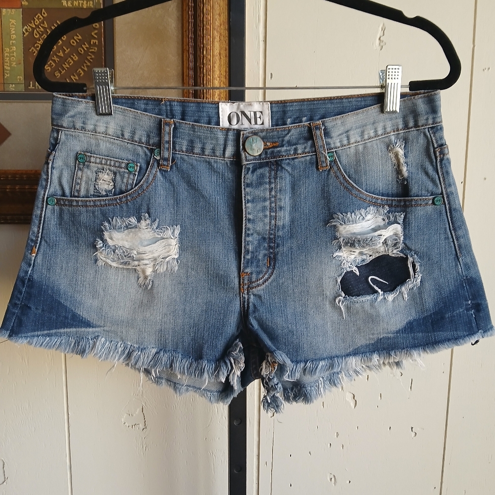 ONE BY ONE TEASPOON BANDITS SHORTS SIZE 28